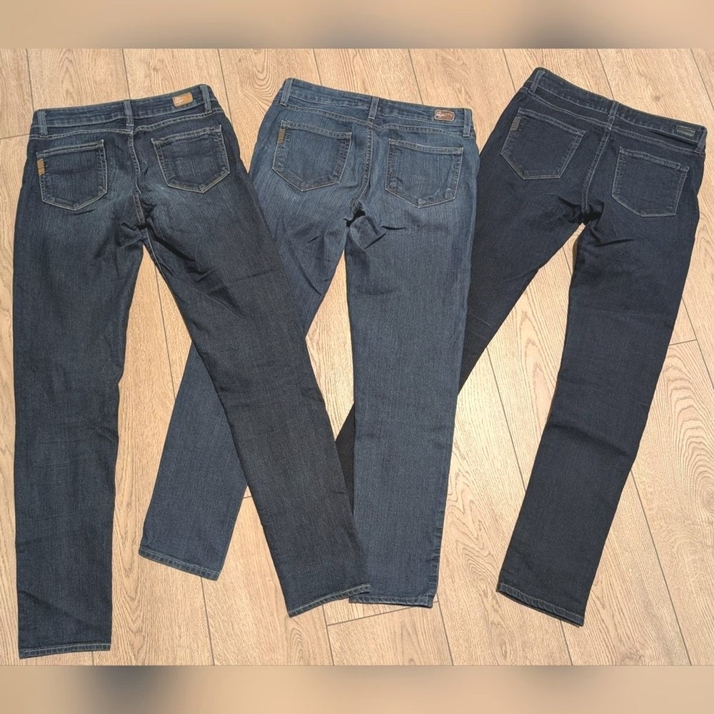3 PAIRS! Paige Jeans Womens 28 Skinny Skyline Peg Made in USA Premium Denim - Picture 5 of 6